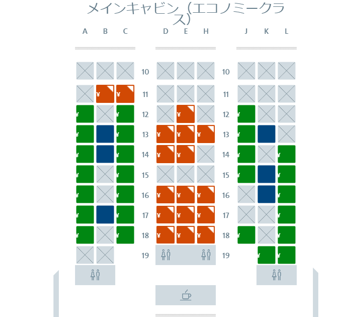 飛行機の座席指定